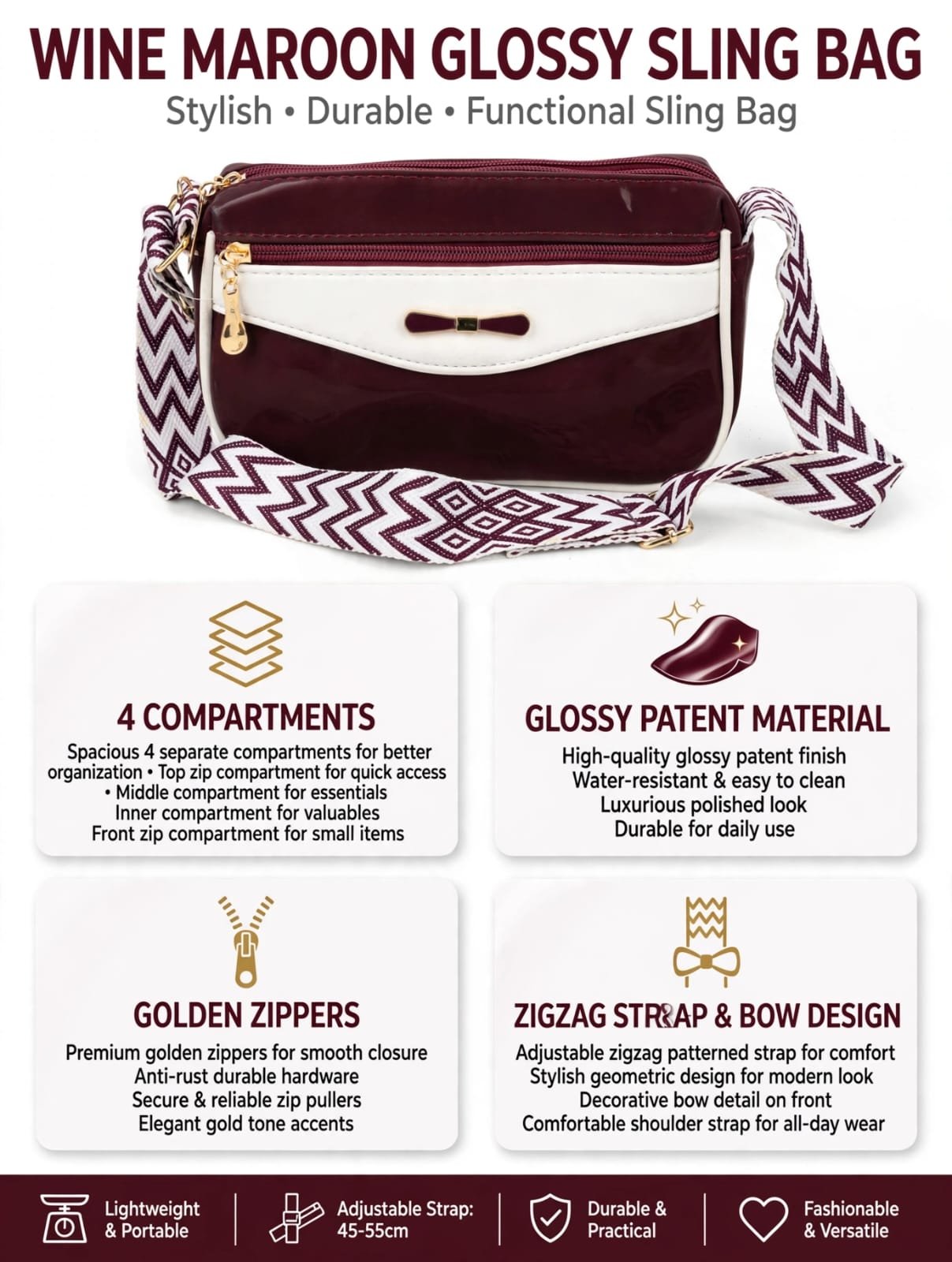 Exotic Premium Glossy Sling Bag - Image 3