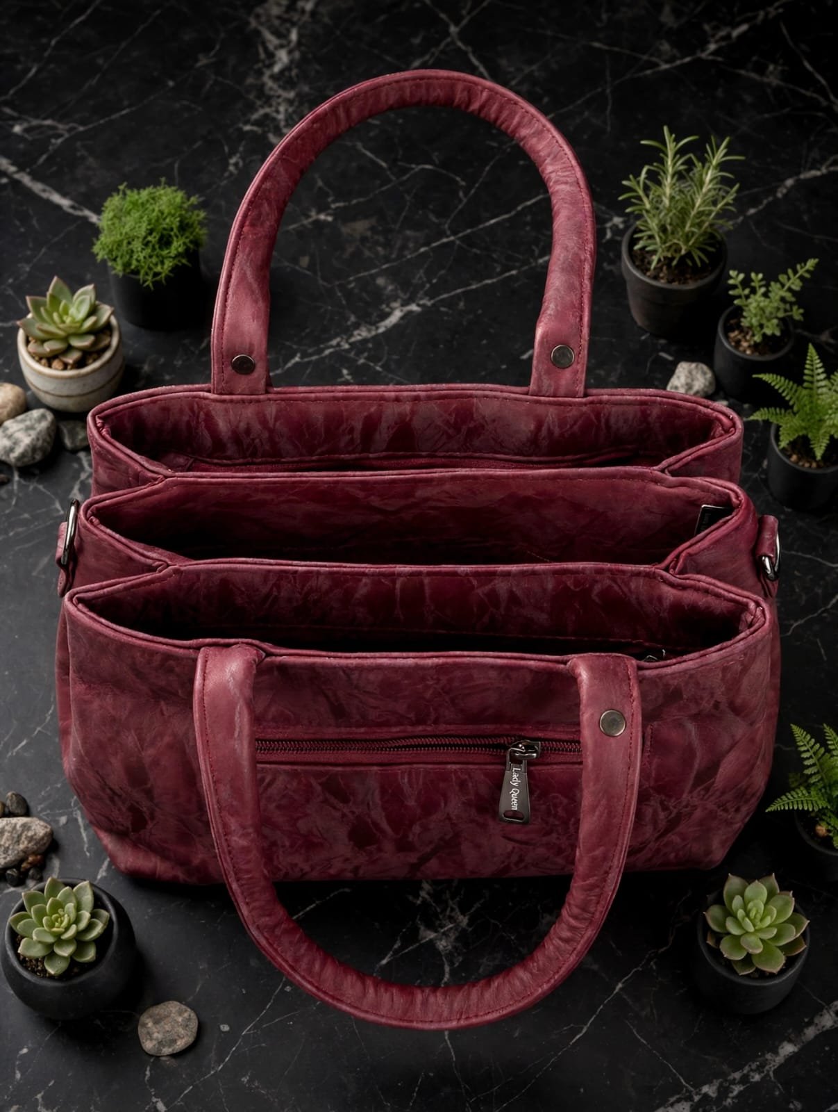 Premium Luxury Lady Queen Wine Handbag - Image 3