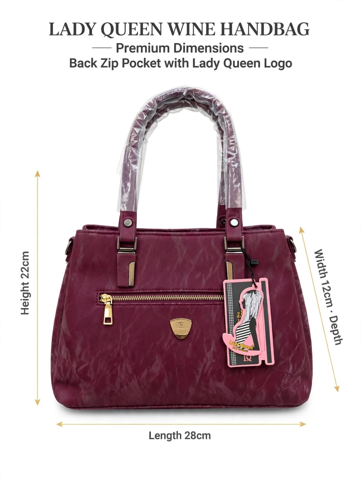 Premium Luxury Lady Queen Wine Handbag - Image 4