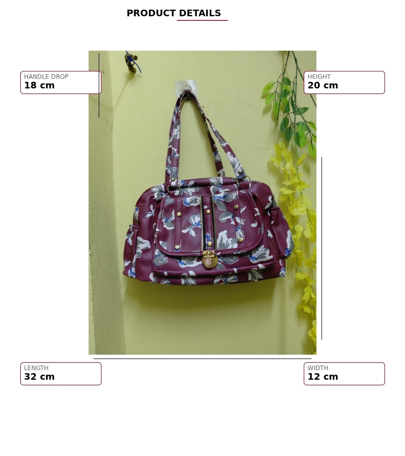 Womens Stylish Floral Handbag for Regular Use - Image 3