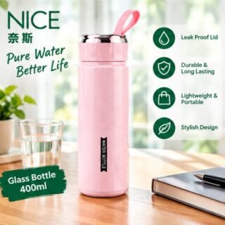 Premium reusable water bottle for gym, office, school and travel