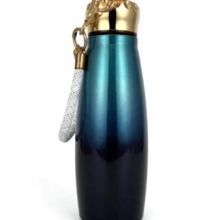 Premium black and green multicolor water bottle