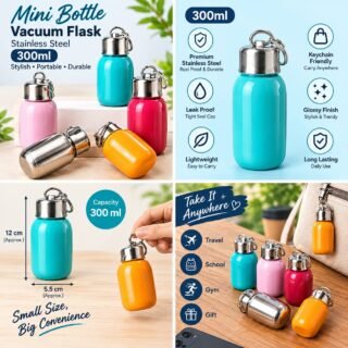 300ml mini stainless steel flask water bottle in attractive colors